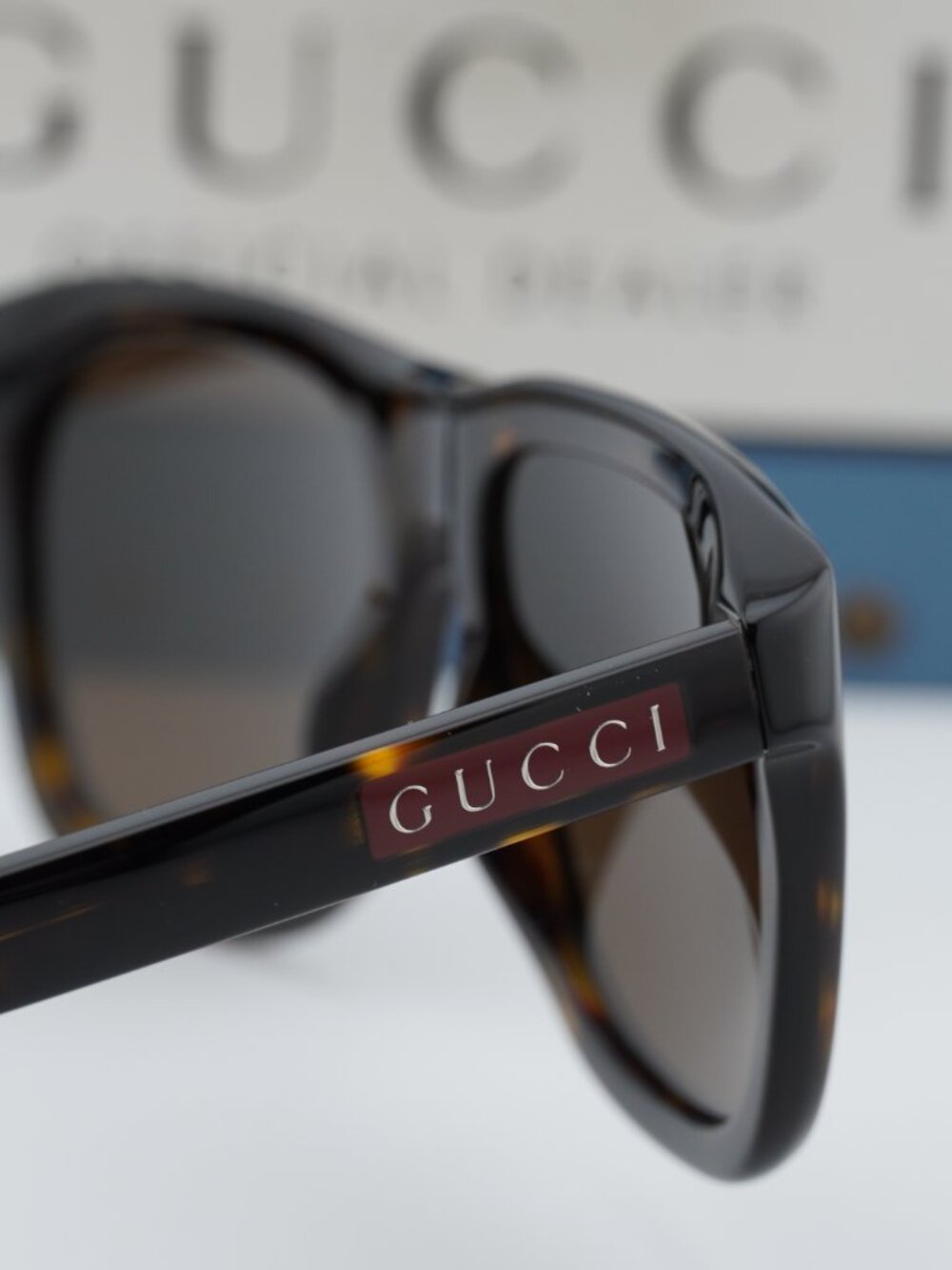 Gucci GG2077S 002 Square Sunglasses - Havana / Brown - Picture 7 of 8